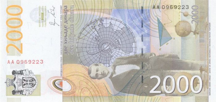 Serbia - 2000 Dinara - P-61a - 2011 dated Foreign Paper Money