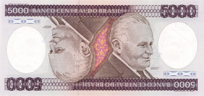 Brazil - 5,000 Brazilian Cruzeiros - P-202c - 1984 dated Foreign Paper Money