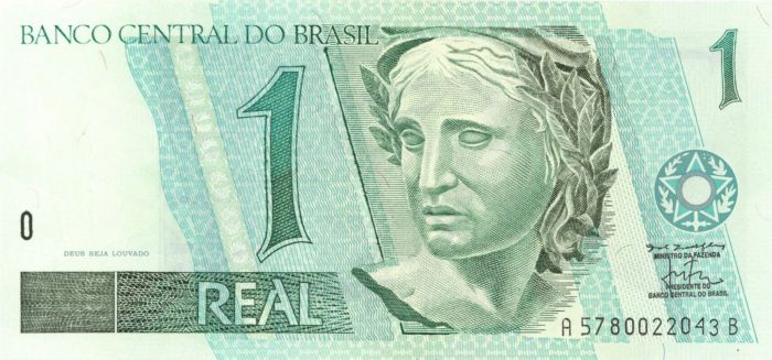 Brazil - 1 Brazilian Real - P-243Ab - 1997 dated Foreign Paper Money