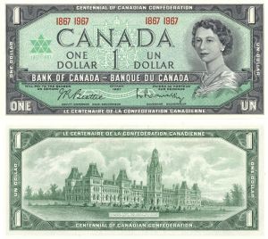 Canada - 1 Canadian Dollar - P-84a - 1967 dated Foreign Paper Money