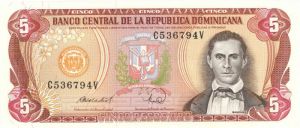 Dominican Republic - 5 Pesos Oro - P-118c - 1988 dated Foreign Paper Money