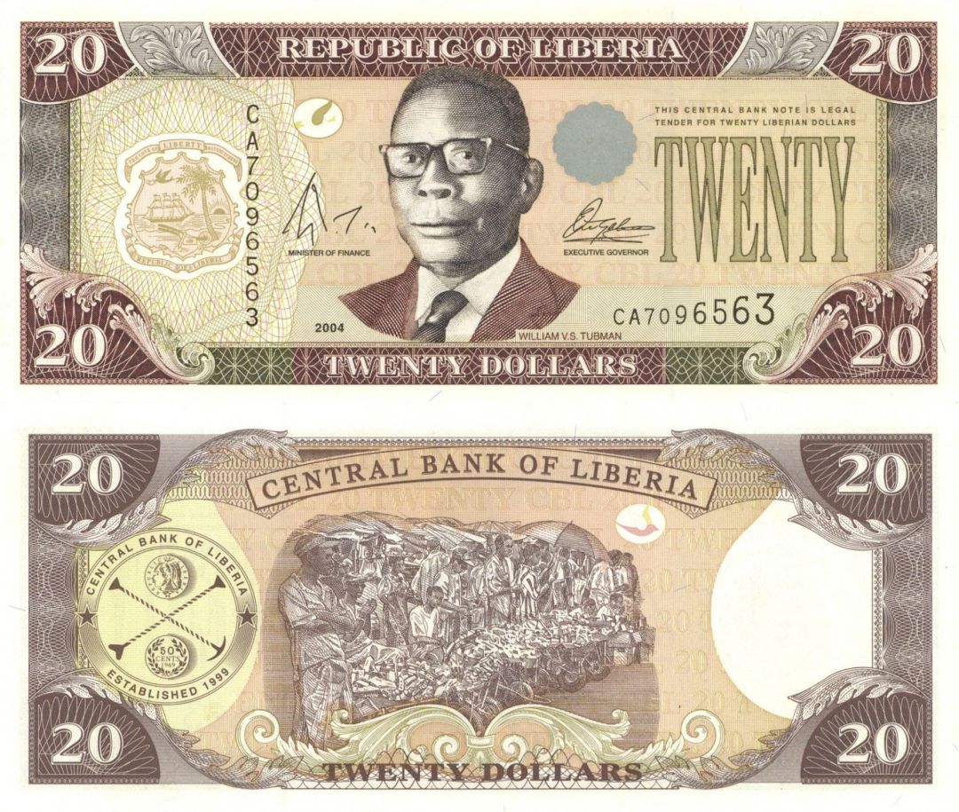 Liberia - 20 Liberian Dollars - P-28a - 2003 dated Foreign Paper Money