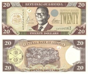 Liberia - 20 Liberian Dollars - P-28a - 2003 dated Foreign Paper Money