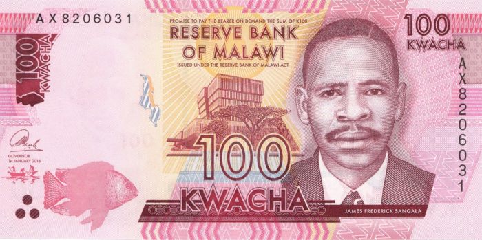 Malawi - 100 Kwacka - P-65b - 2016 dated Foreign Paper Money