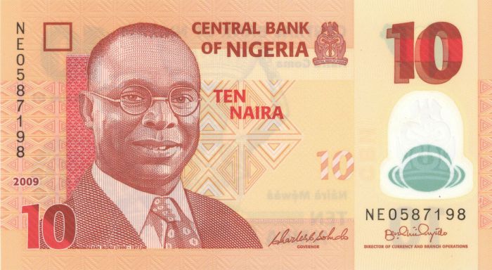 Nigeria - 10 Naira - P-39a - 2009 dated Foreign Paper Money