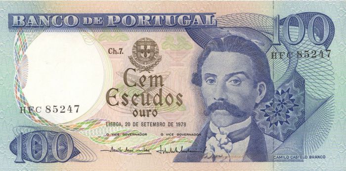 Portugal - 100 Escudos - P-169b - 1978 dated Foreign Paper Money