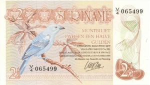 Suriname - 2.50 Gulden - P-119a - 1985 dated Foreign Paper Money