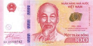 Vietnam - 100 Vietnamese Dong - P-125 - 2016 dated Foreign Paper Money