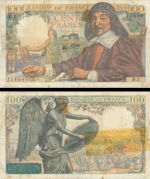 France - 100 Francs - P-101 - dated 15.5.1942  Foreign Paper Money