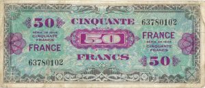 France - 50 Francs - P-117a -  dated 1944 France Foreign Paper Money