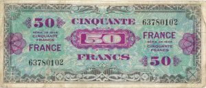 France - 50 Francs - P-117a - 1944 dated France Foreign Paper Money