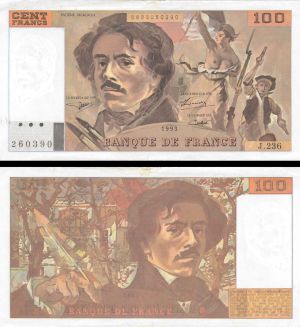 France - 100 Francs - P-154g - dated 1993 France Foreign Paper Money