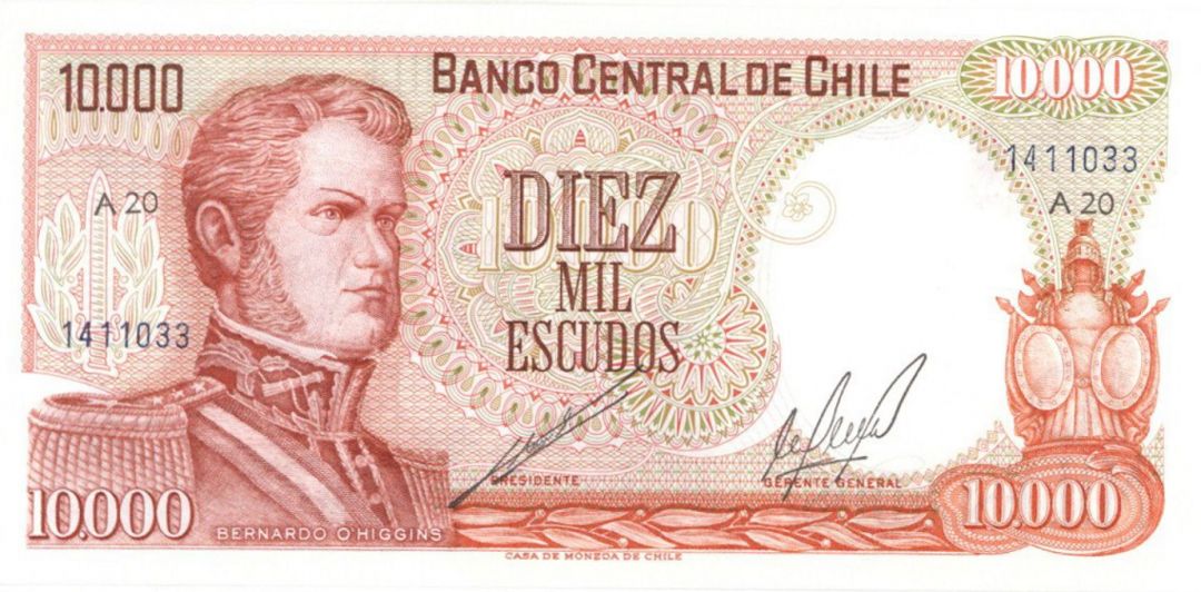 Chile - 10000 Escudos - P-148 - Foreign Paper Money