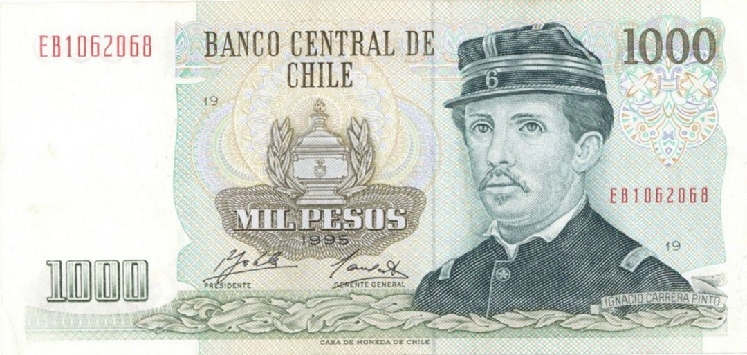 Chile - 1000 Pesos - P-154f - 1995 dated Foreign Paper Money