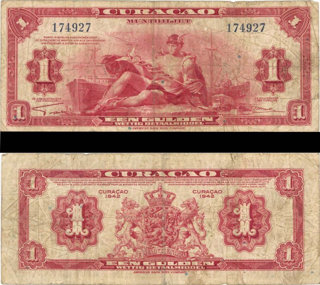 Curacao - 1 Gulden - P-35a - 1942 dated Foreign Paper Money