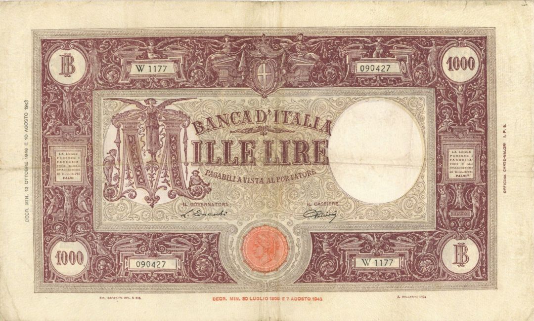 Italy - P-72c - Foreign Paper Money