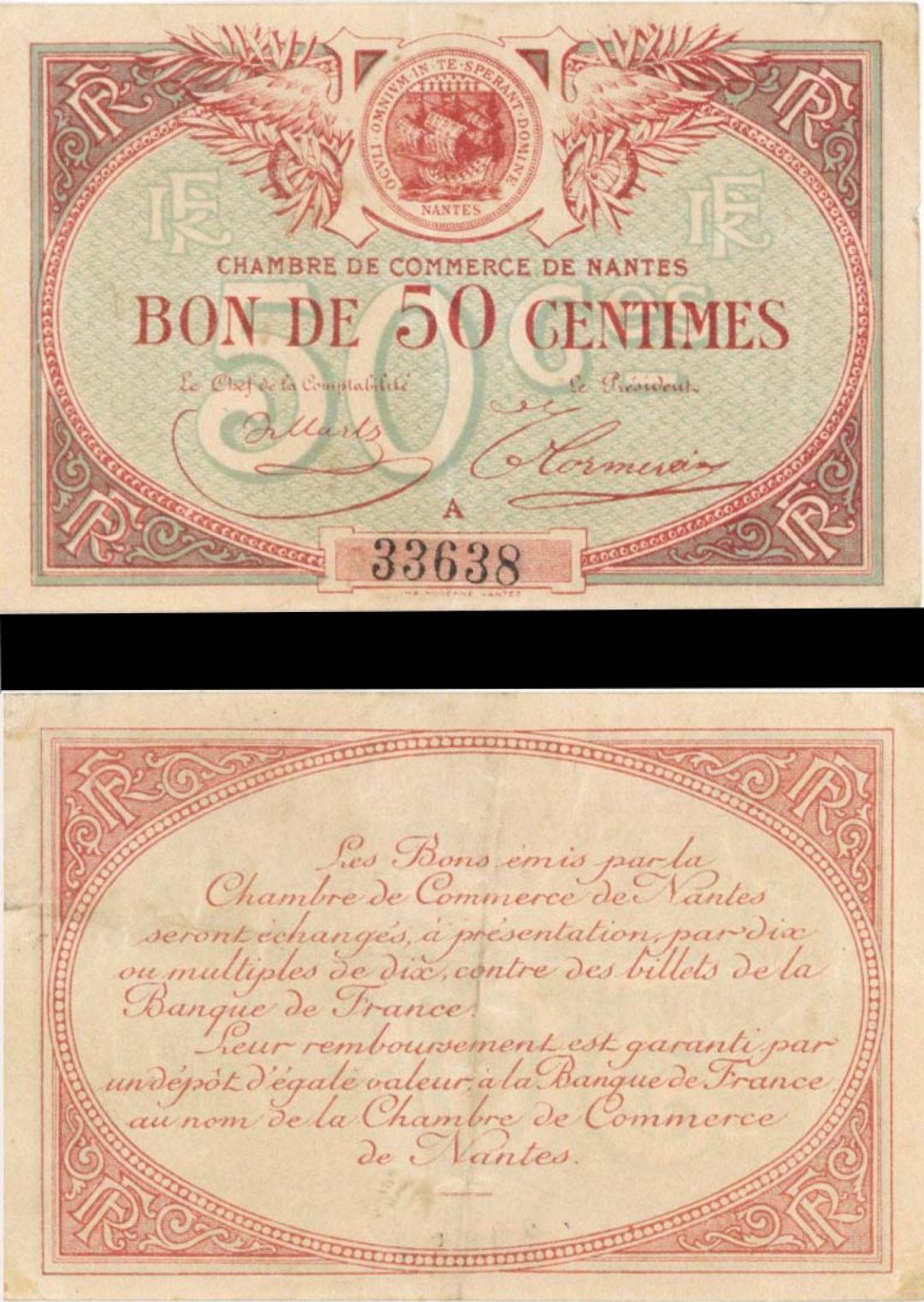 France, Notgeld - 1900's, 50 Centimes -  Foreign Paper Money