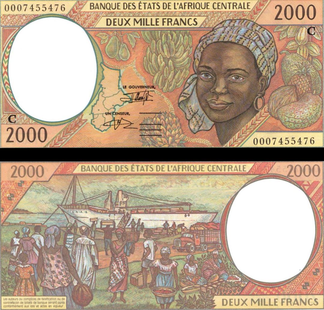 Central African States -  2000 Francs - P-103Cg - Foreign Paper Money