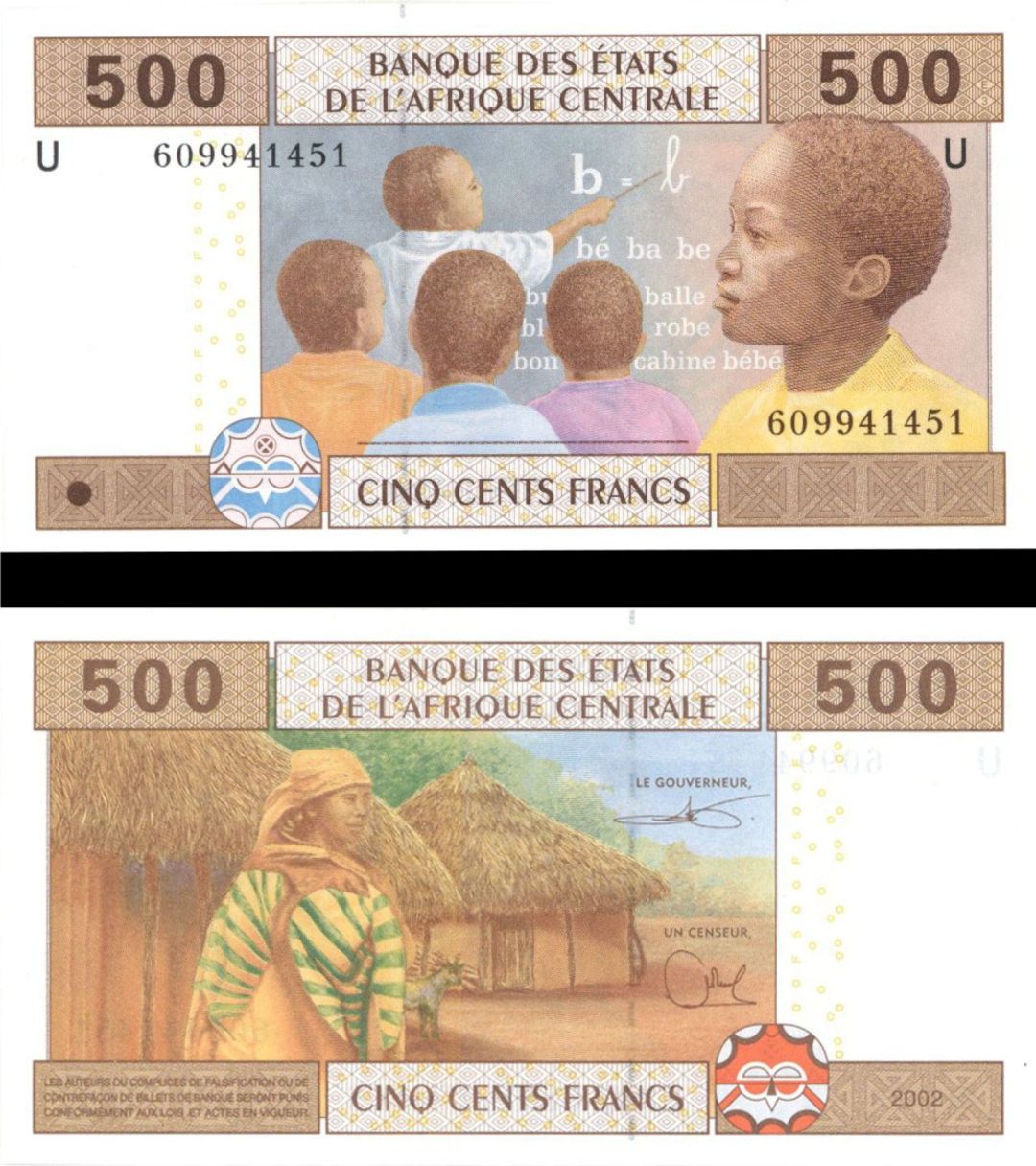 Central African States - 500 Francs - P-206Ug - Foreign Paper Money