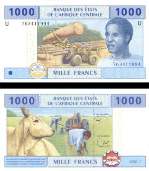 Central African States - 1000 Francs - P-207Ug - 2002(2017) dated Foreign Paper Money