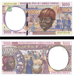 Central African States - Pick# 404Lf - 5000 Francs - Foreign Paper Money