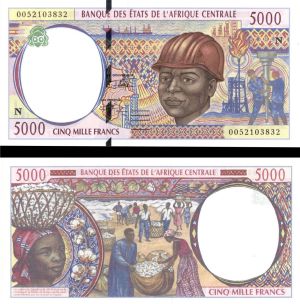 Central African States - Pick# 504Nf - 5000 Francs - Foreign Paper Money