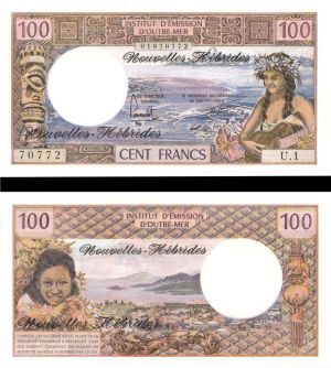 New Hebrides - Pick #18d - 100 Francs - Foreign Paper Money