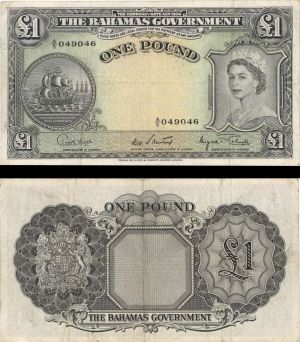 Bahamas - 1 Pound - P-15d - (1953) dated - Foreign Paper Money