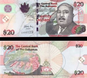 Bahamas - 20 Bahamian Dollars - P-74 - 2006 dated Foreign Paper Money - SOLD