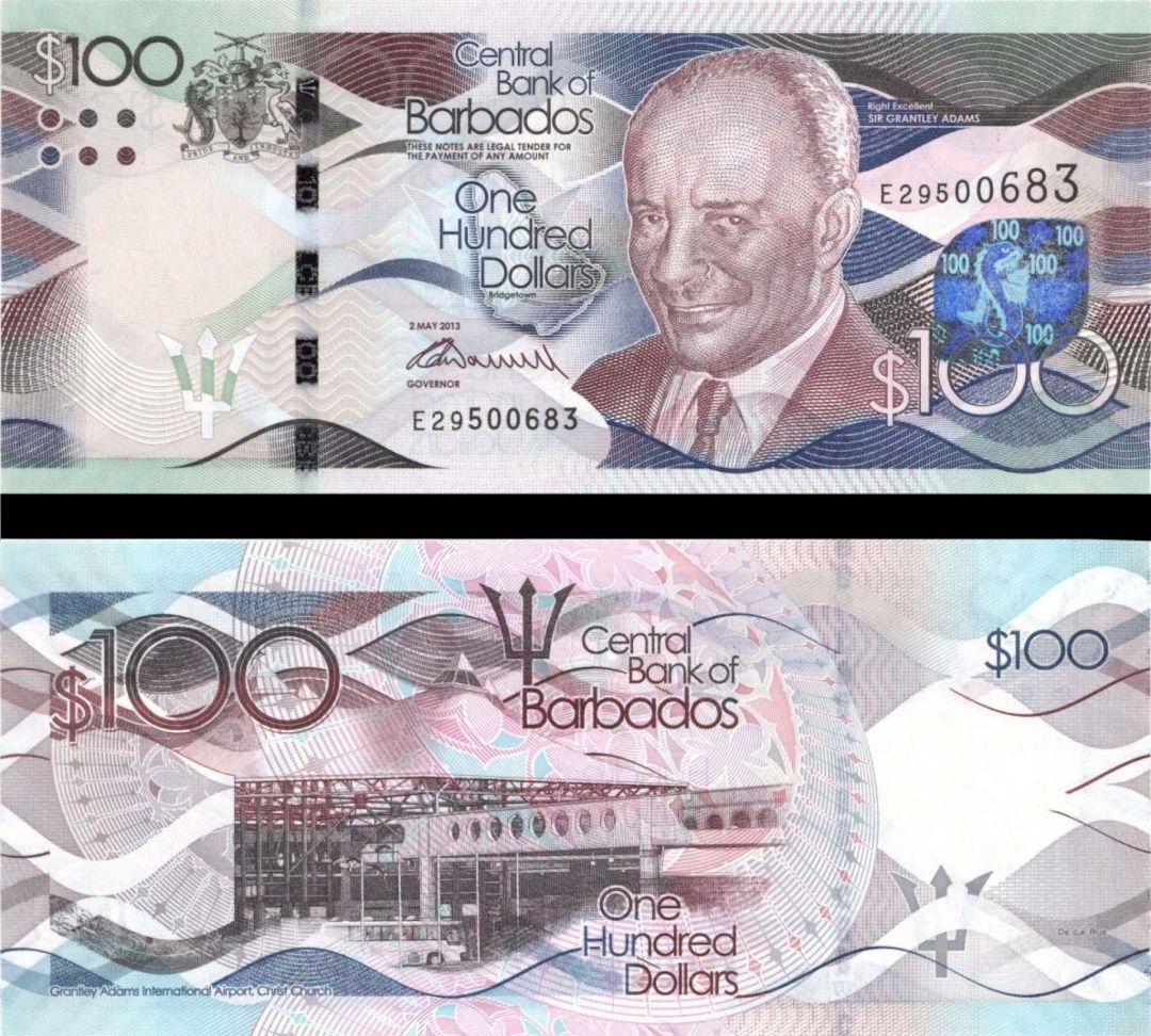 Barbados - 100 Dollars - P-78 - 2013 dated - Foreign Paper Money