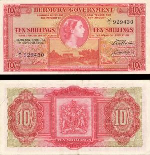 Bermuda - 10 Shillings - P-19c - 1966 dated - Foreign Paper Money