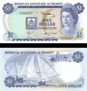 Bermuda - 1 Bermudian Dollar - P-28b - 1984 dated Foreign Paper Money