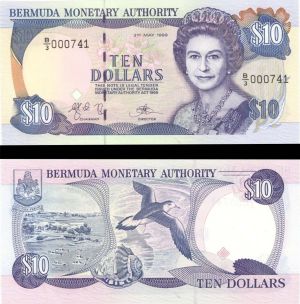 Bermuda - 10 Bermudian Dollars - P-42d - 1999 dated Foreign Paper Money - SOLD