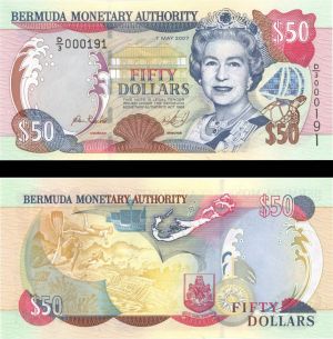 Bermuda - 50 Bermudian Dollars - P-54 - 2007 dated Foreign Paper Money - SOLD