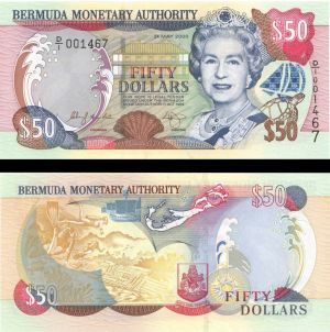 Bermuda - 50 Bermudian Dollars - P-54a - 2000 dated Foreign Paper Money - SOLD