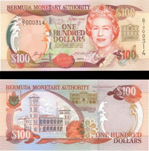 Bermuda - 100 Dollars - P-55 - 2000 dated Foreign Paper Money - SOLD