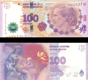 Argentina - 100 Pesos - P-358 - 2012 dated Foreign Paper Money