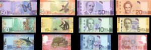 Costa Rica - Set of 6 Notes 1,000 thru 50,000 Colones - P-274 to 279 - 2009 dated Foreign Paper Money