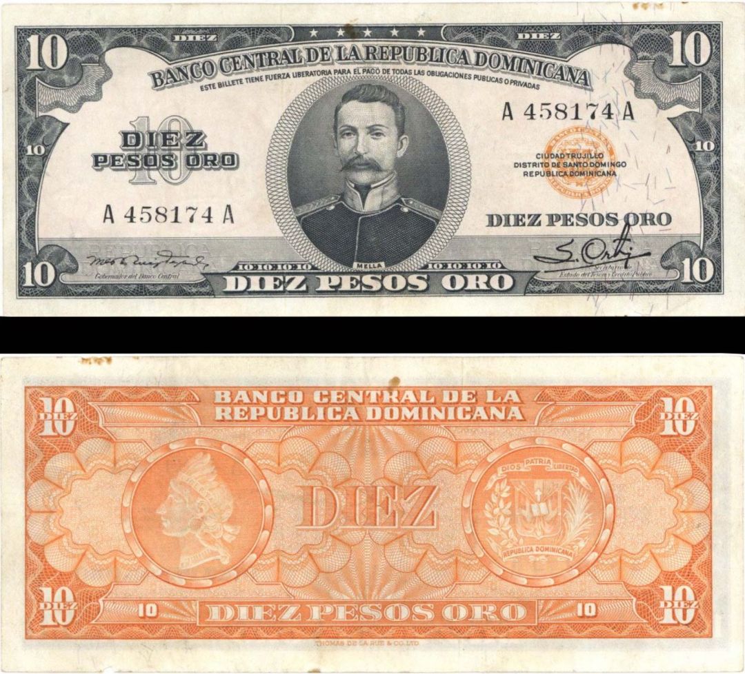 Dominican Republic - 10 Pesos Oro - P-69 - Foreign Paper Money