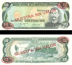 Dominican Republic- 10 Pesos Oro - P-119 s2 -  1987 dated Foreign Paper Money