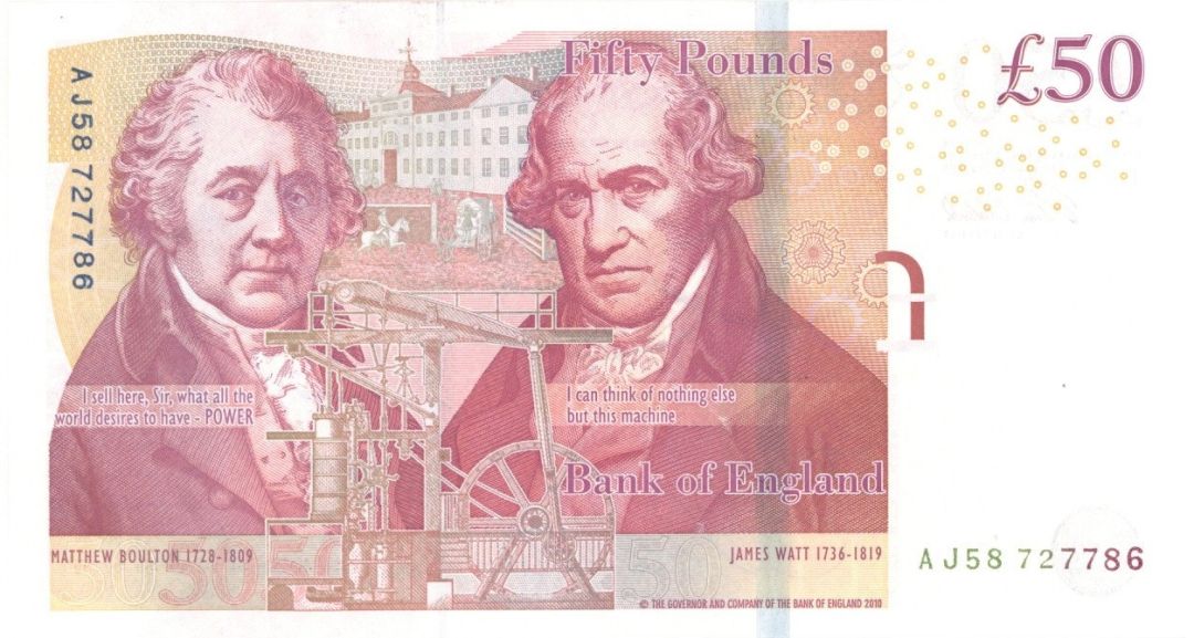 Great Britain - 50 Pounds - P-393 - 2011 dated Foreign Paper Money