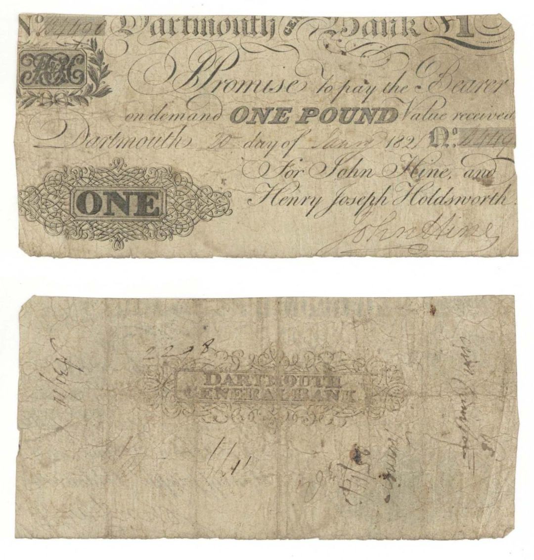 Great Britain - 1 Pound - 1821 dated Foreign Paper Money