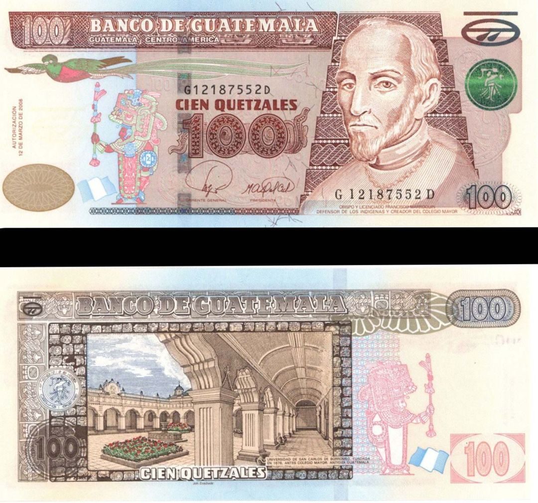 Guatemala - 100 Quetzales - P-S114c - 2008 dated Foreign Paper Money