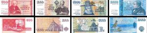 Iceland - Set of 4 - 500, 1000, 5000, 10000 Kronur - P-Set - 1986 dated Foreign Paper Money