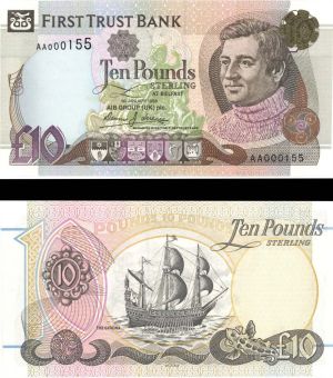 Northern Ireland - 10 Pounds - P-136 - 1998 dated Foreign Paper Money