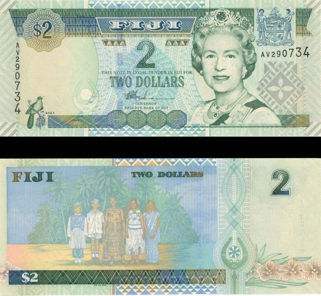 Fiji - 2 Dollars - P-104a - (2002) dated Foreign Paper Money