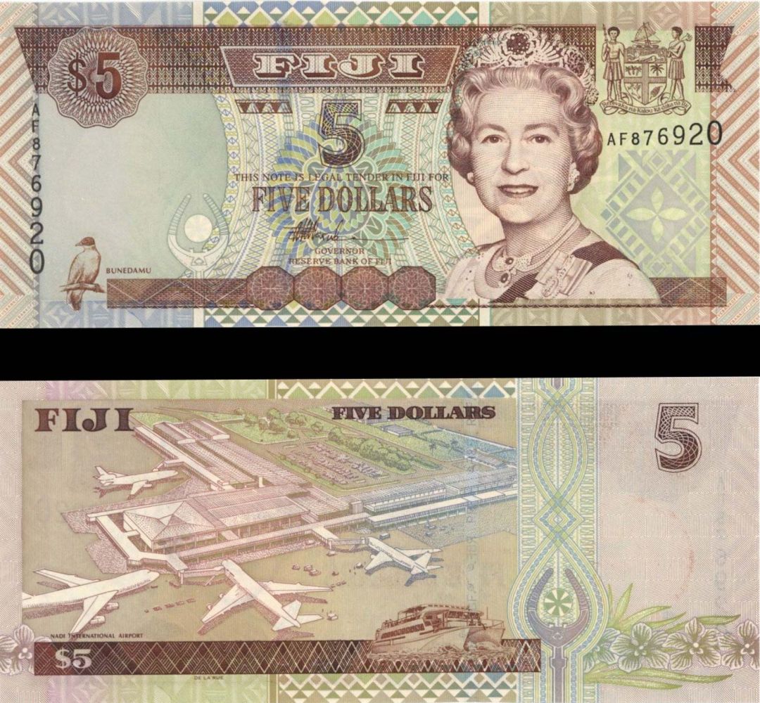 Fiji - 5 Dollars - P-105b - (2002) dated Foreign Paper Money