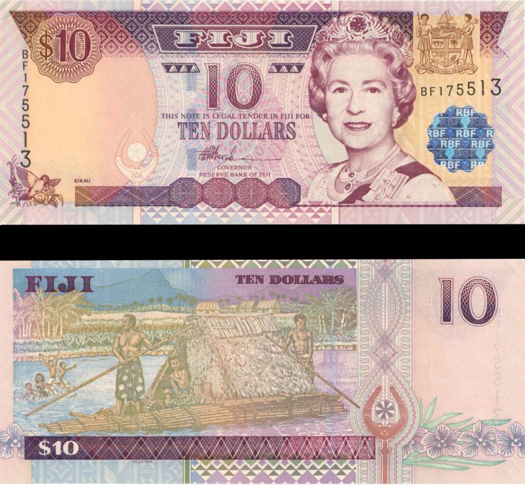 Fiji - 10 Dollars - P-106a - (2002) dated Foreign Paper Money