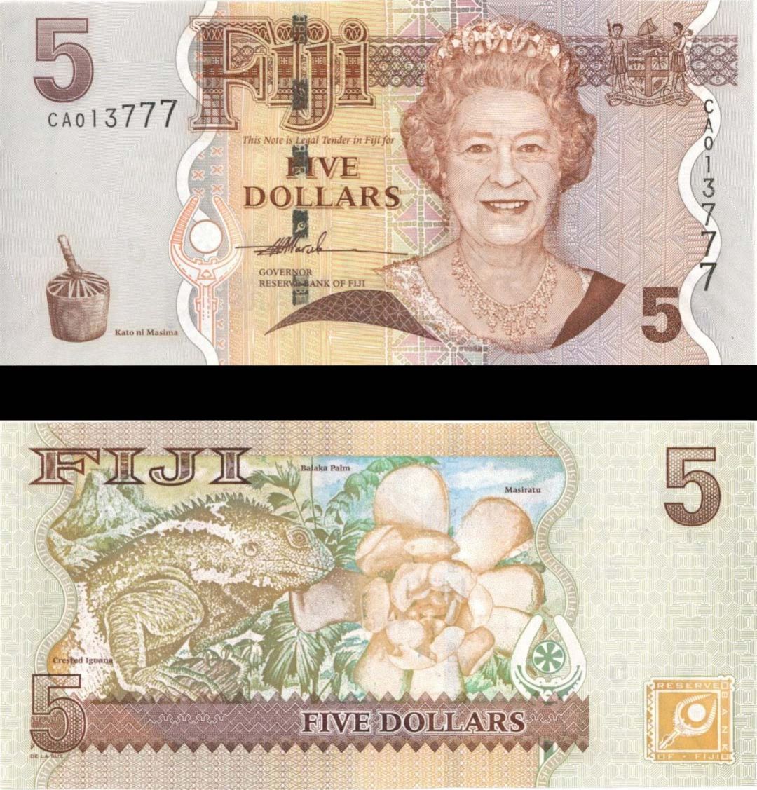 Fiji - 5 Dollars - P-110a - (2007) dated Foreign Paper Money