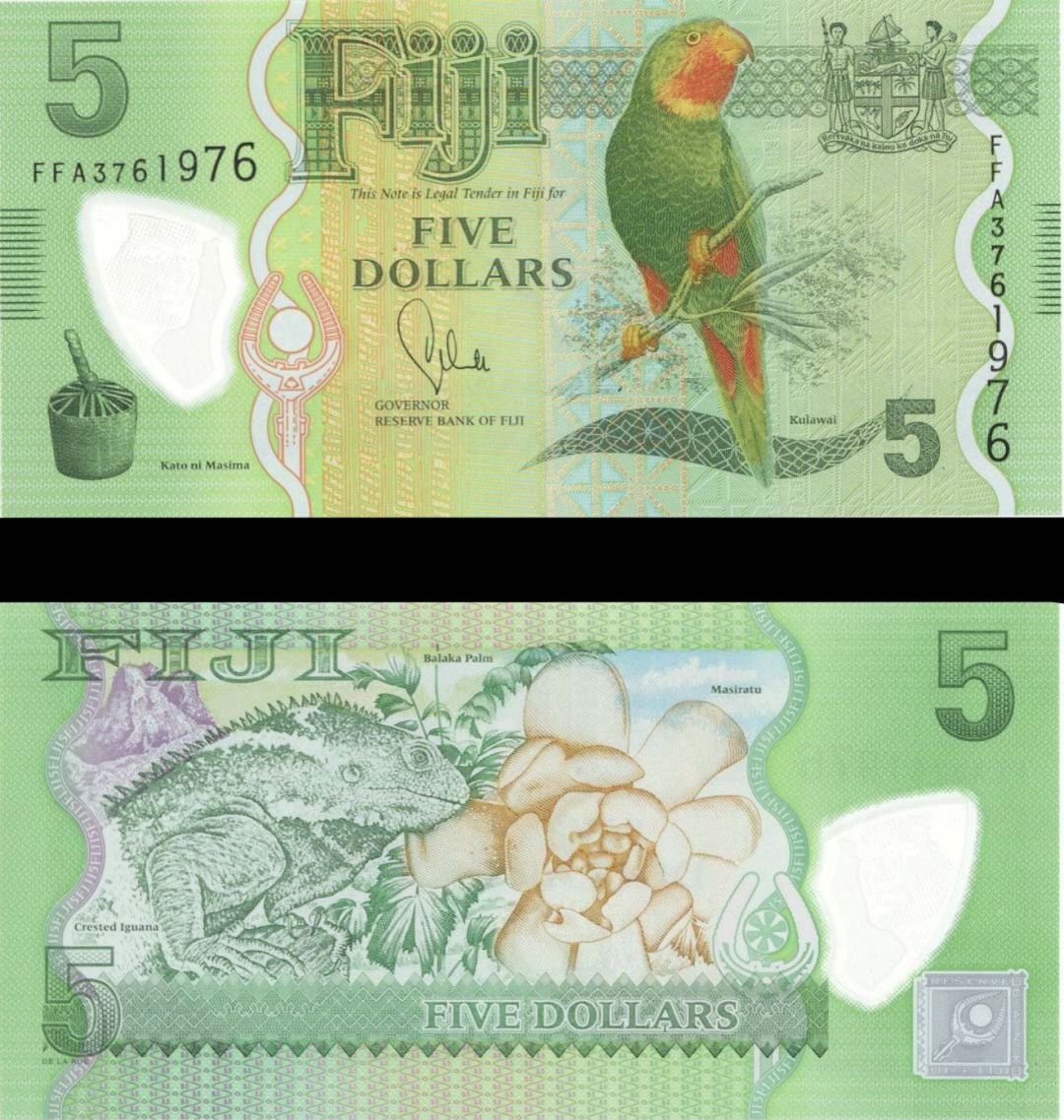 Fiji - 5 Dollars - P-115a - 2013 dated Foreign Paper Money